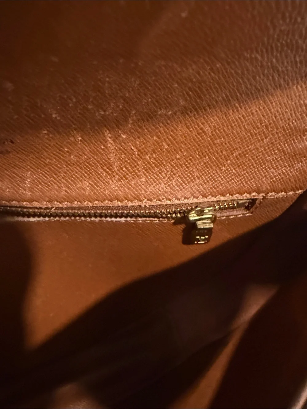 Louis Vuitton Brown Monogram Crossbody Saddle Bag with Tan Strap